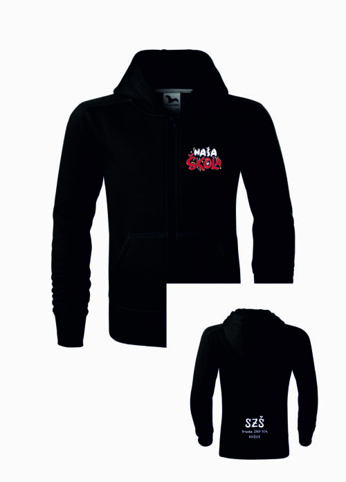 Detská mikina NAŠA ŠKOLA - na zips