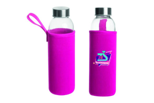 Fľaša sklenená 500ml v neoprénovom púzdre