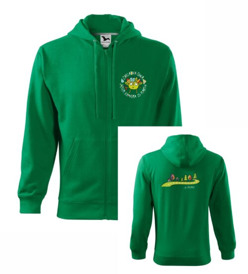 Unisex mikina TRENDY ZIPPER ... po ZELENEJ